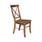 International Concepts Round 36 in Rd Top Pedestal Table, 2 X-Back Chairs, Distressed Oak, 36 in W, 36 in L, 29.1 in H, Wood K42-36RT-27B-C613-2 - alternate 3